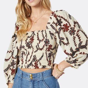 Joie BENSION LONG SLEEVE COTTON TOP - Small